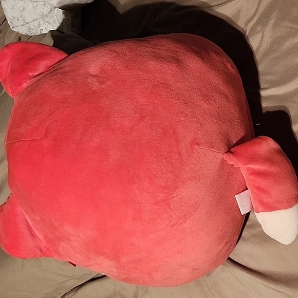 Red and White Fox Plush Pillow - Picture 2 of 3